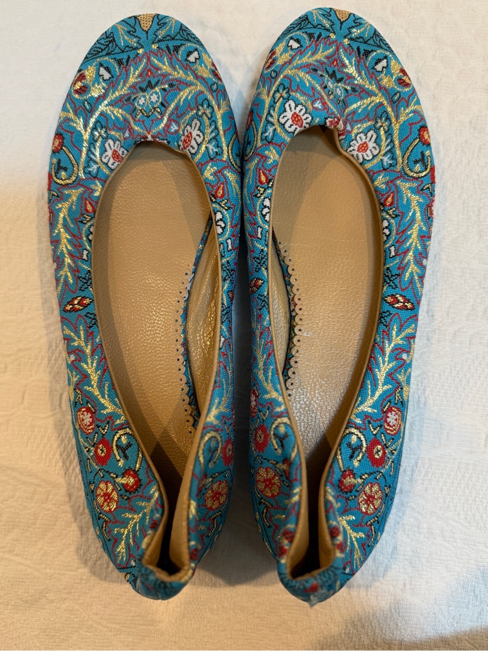 Tapestry Leather Artisan Turkish Flats Women’s Shoes EU 39 US 8 8.5